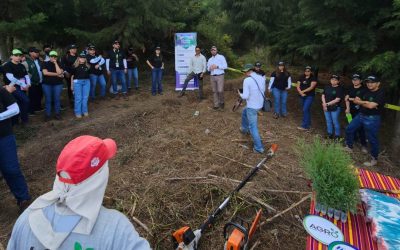 Estudiantes del ENA San Gabriel participan en jornada de reforestación en Finca El Pilar
